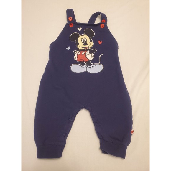 Disney Baby Mickey Mouse Cotton Overall Jumper Sz 24 Months - Picture 1 of 6